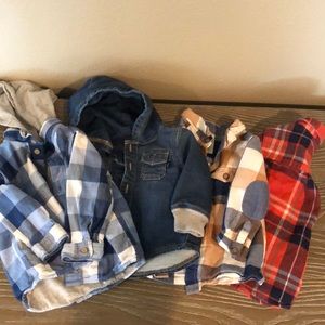 Baby boy long sleeve shirt bundle